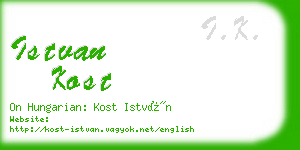 istvan kost business card